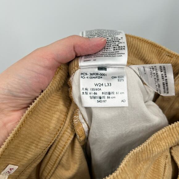 Levi’s Ribcage Boot Pants Corduroy Tan High Rise - Picture 8 of 8